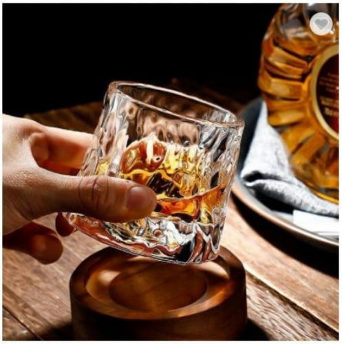 كأس زجاج كرستالي مقاوم للحرارة بتصميم فريد ومبتكر...