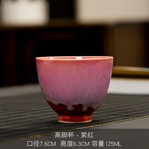 كوب اسبريسسو مصنوع يدويا من السيراميك شكل بلوري بع...