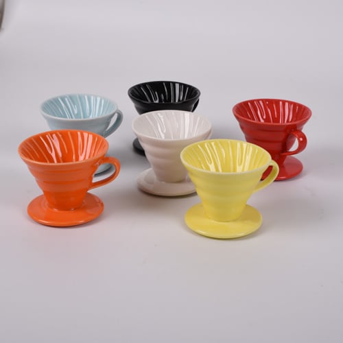 قمع ترشيح v60 مع مقبض V01 | سيراميك (بعدة ألوان)