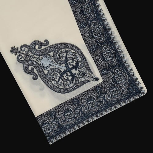 شال باشمينا ملكي فاخر - صوف كشميري 100% - بتصميم ا...