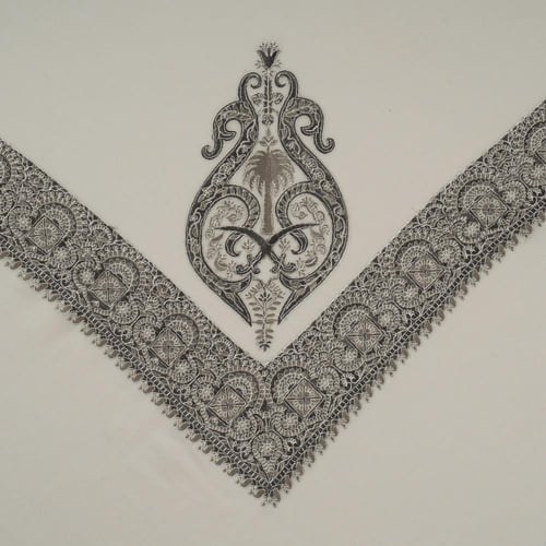 شال باشمينا ملكي فاخر - صوف كشميري 100% - بتصميم ا...