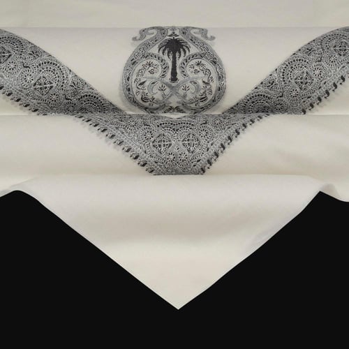 شال باشمينا ملكي فاخر - صوف كشميري 100% - بتصميم ا...