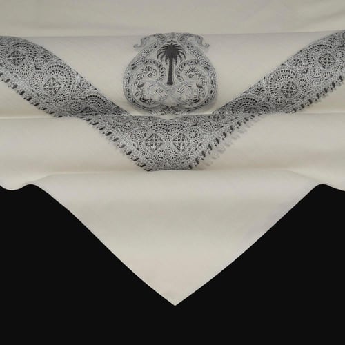 شال باشمينا ملكي فاخر - صوف كشميري 100% - بتصميم ا...