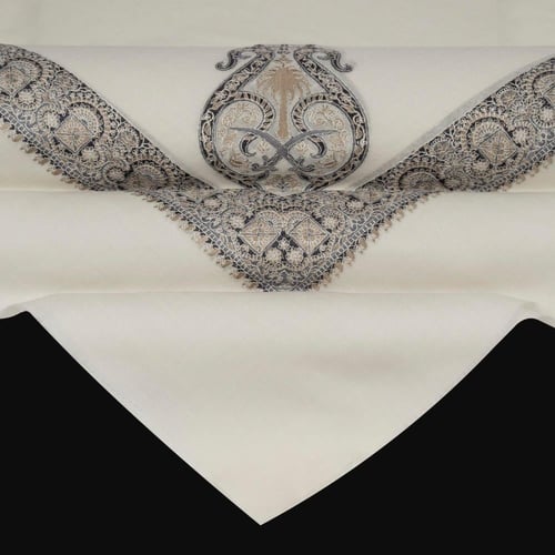 شال باشمينا ملكي فاخر - صوف كشميري 100% - بتصميم ا...