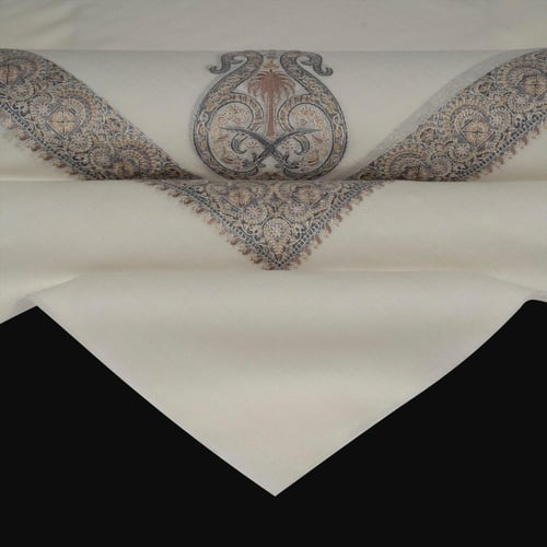 شال باشمينا ملكي فاخر - صوف كشميري 100% - بتصميم ا...