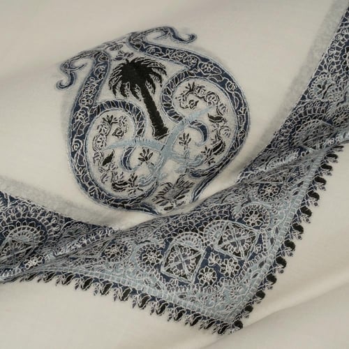 شال باشمينا ملكي فاخر - صوف كشميري 100% - بتصميم ا...