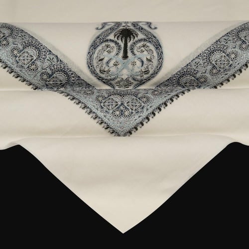 شال باشمينا ملكي فاخر - صوف كشميري 100% - بتصميم ا...