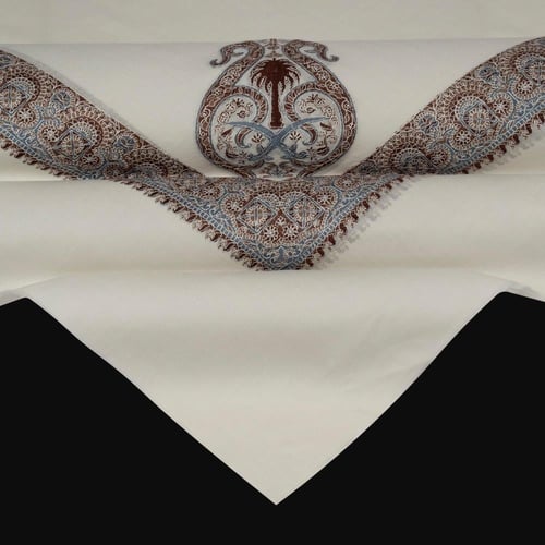 شال باشمينا ملكي فاخر - صوف كشميري 100% - بتصميم ا...