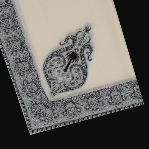 شال باشمينا ملكي فاخر - صوف كشميري 100% - بتصميم ا...