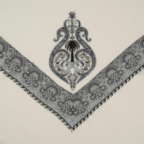 شال باشمينا ملكي فاخر - صوف كشميري 100% - بتصميم ا...