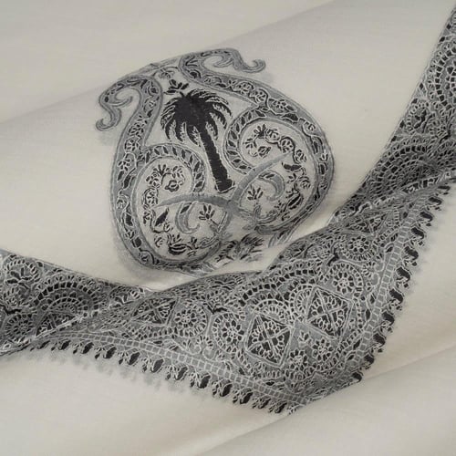 شال باشمينا ملكي فاخر - صوف كشميري 100% - بتصميم ا...