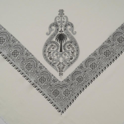 شال باشمينا ملكي فاخر - صوف كشميري 100% - بتصميم ا...