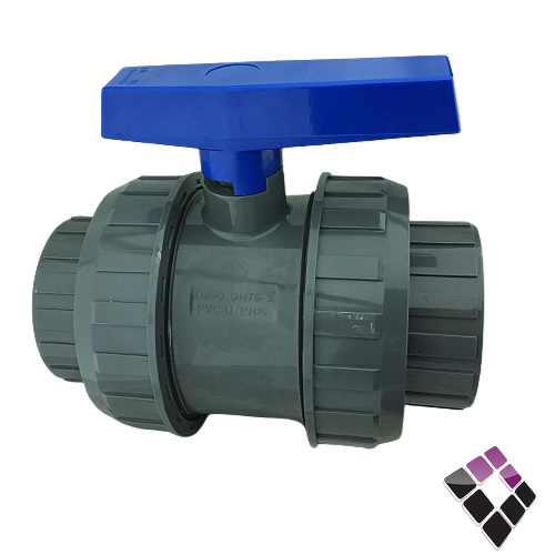 حنفية محبس بلاستيك رمادي ضغط 80 بارد مع 2 شدوصل DU...