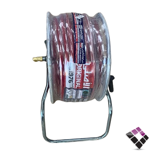 لي ماء العايد لون أحمر مع بكرة حديد طول 50 متر مقا...