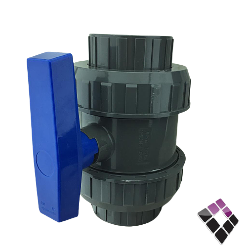 حنفية محبس بلاستيك رمادي ضغط 80 بارد مع 2 شدوصل DU...