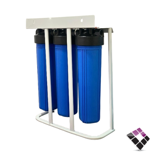 هاوس فلتر تنقية ماء ثلاثي أزرق + 3 ساعة ضغط مع است...