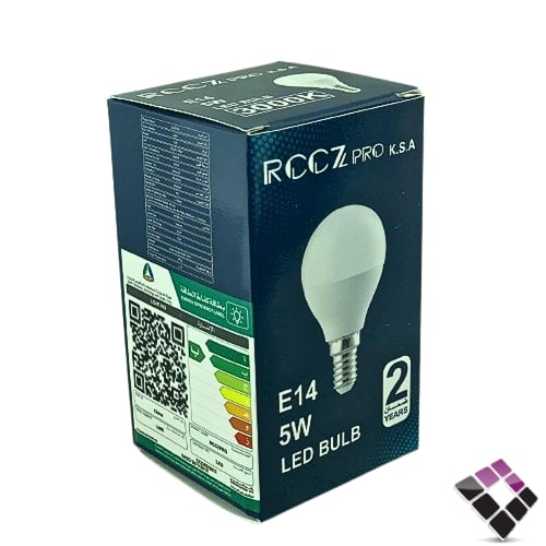 لمبة كروي LED روز ROOZ مثلج سنة E14 اضاءة 3000K أص...