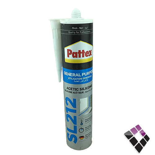 معجون سلكون Pattex باتكس الماني + بلجيكي أسود SL 2...