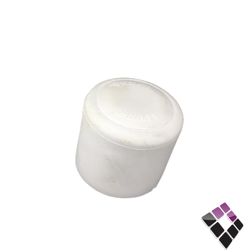 Plastic door handle, round, white, ALEMATEK, small size 2