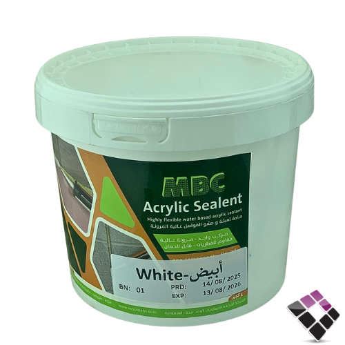 معجون عازل فواصل تمدد البلاط MBC ابيض 4كيلو