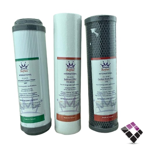 طقم عدد 3 شمعة فلتر SOFTEC تايوان فلين + كربوني رم...