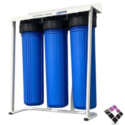 هاوس فلتر تنقية ماء ثلاثي أزرق + 3 ساعة ضغط مع است...