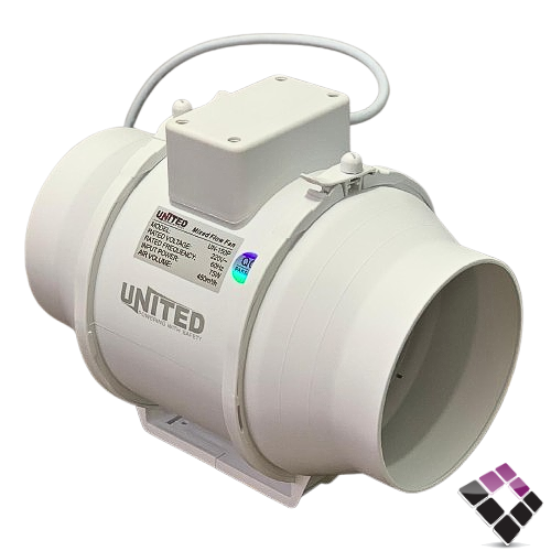 مراوحة شفط سقف دكت مخفي نفاثة بلاستيك يونايتد UNIT...