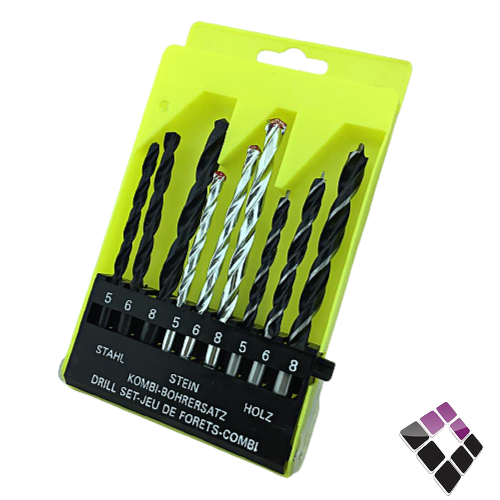 طقم ريش دريل مشكلة جدار + حديد + خشب KOMBI صيني