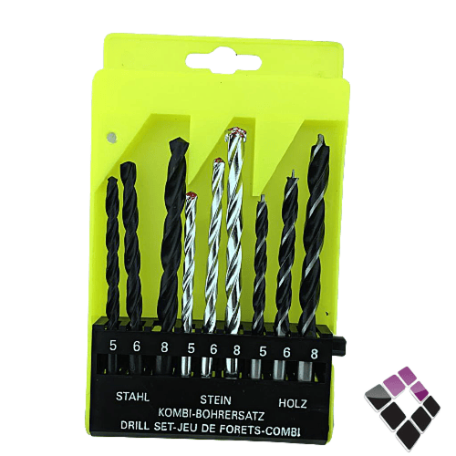 طقم ريش دريل مشكلة جدار + حديد + خشب KOMBI صيني