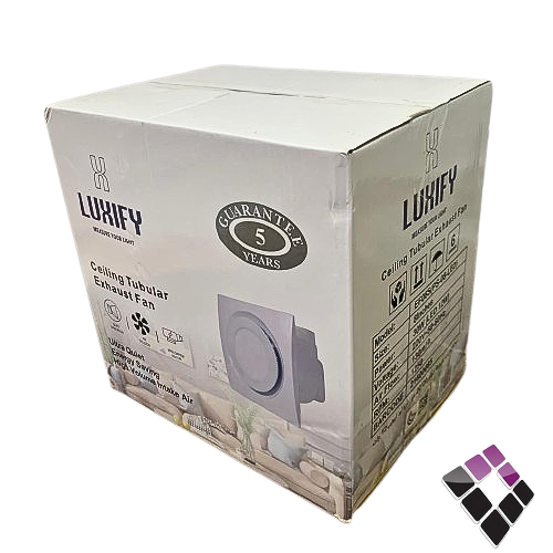 مروحة شفط سقف ديكور LUXIFY ماطور نحاس 8" 20×20 + ك...