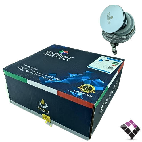 خلاط مغسلة اتمتيك 1 خرم BATHROY ايطالي لون كروم مو...