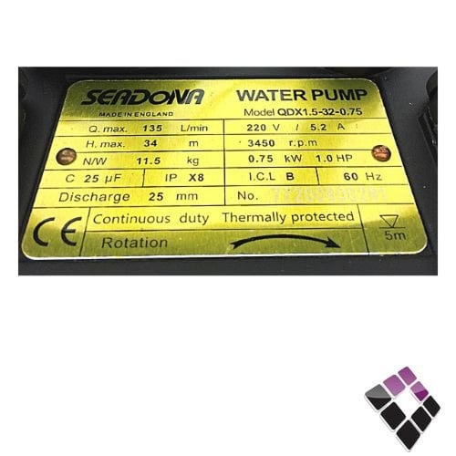 غطاس منازل للمياه العذبة SEADONA انجليزي رقم QDX10...