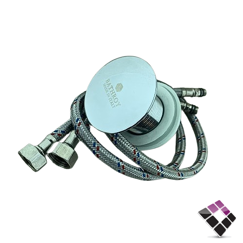 خلاط مغسلة اتمتيك طويل 25 سم BATHROY ايطالي لون كر...