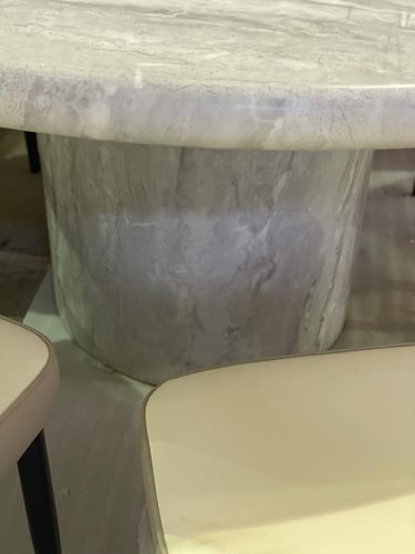 طاولة طعام دائرية رخام 8 اشخاص