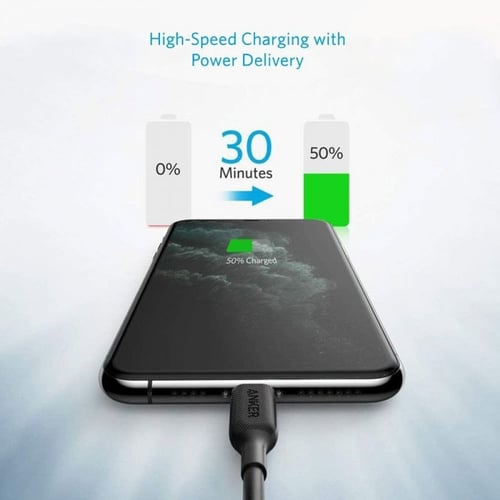 سلك شاحن انكر باورلاين الاصدار الثالث من Type-C ال...