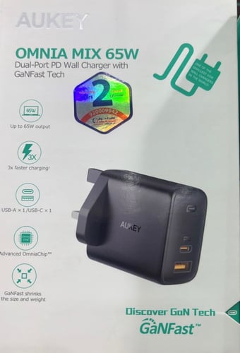 شاحن جداري aukey منفذين PD /USB