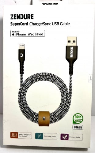 كيبل زندور 1متر قماش منفذ USB ايفون