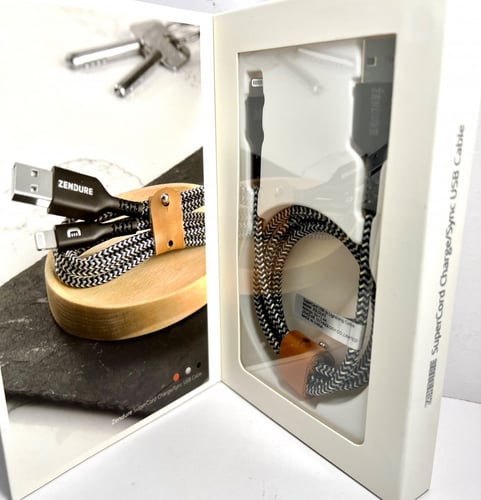 كيبل زندور 1متر قماش منفذ USB ايفون