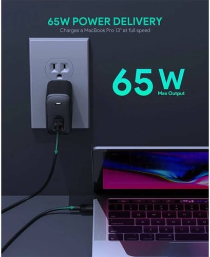 شاحن جداري aukey منفذين PD /USB