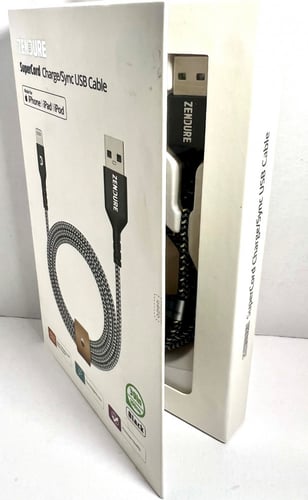 كيبل زندور 1متر قماش منفذ USB ايفون