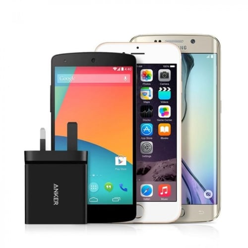 شاحن جداري انكر 24 واط بمنفذين USB