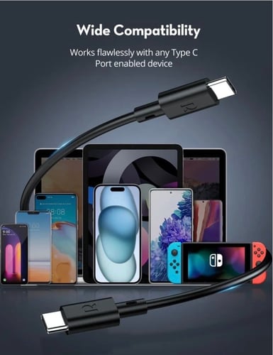 كيابل من راف باور كيبل 2M و كيبل 1M تيب سي/ تايب س...