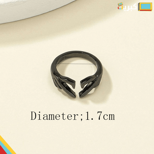 خاتم قلب الأصدقاء | اسود لماع