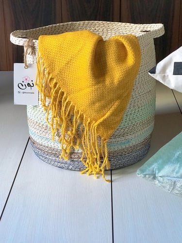 سلة أجوان قطن أسطوانية