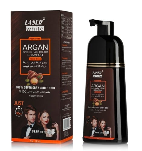 شامبو صبغة شعر بزيت الأرجان بني 420 مل