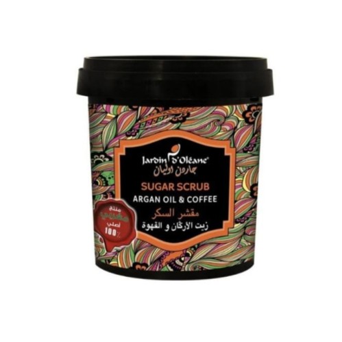 مقشر السكر بالقهوة وزيت الارقان جاردن اوليان