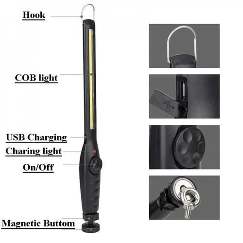 مصباح لمبه لد محمول قابل للتعديل قابل لإعادة الشحن...