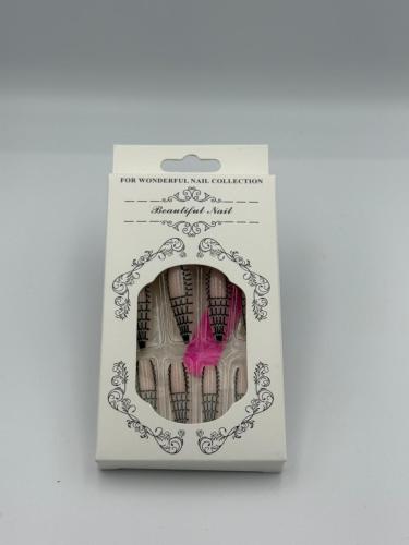 A 24-piece nail set in long size