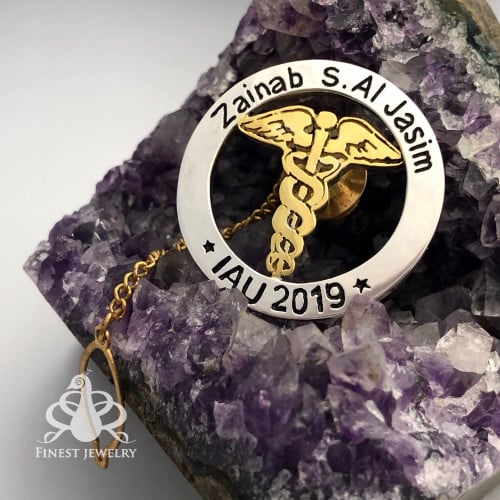 دبوس شعار الصيدلة الدائري