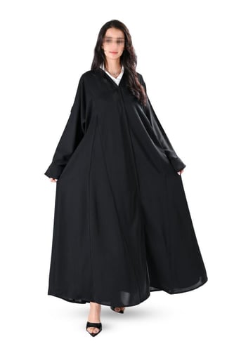 عباية دبل كلوش بقيطان اسود